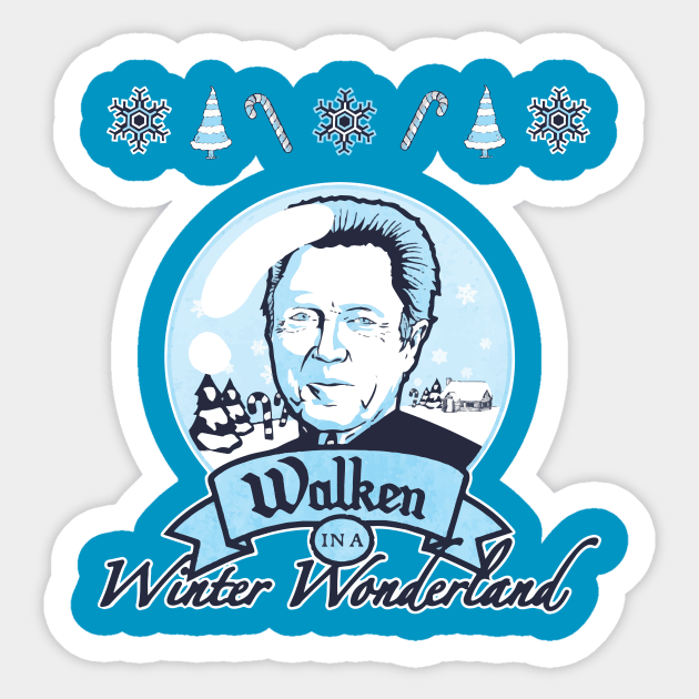 Walken in a Winter Wonderland Sticker by slice_of_pizzo